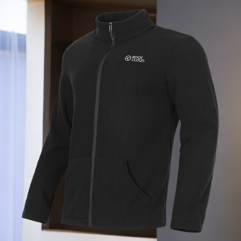 男士立领开衫抓绒衣保暖透气舒适春秋户外运动休闲