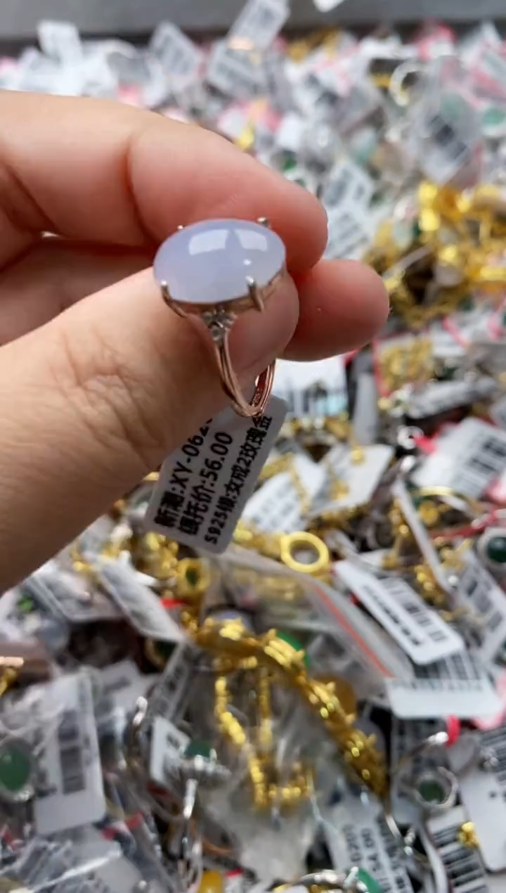 【闪购商品】翡翠戒指银S925镶嵌111111----4