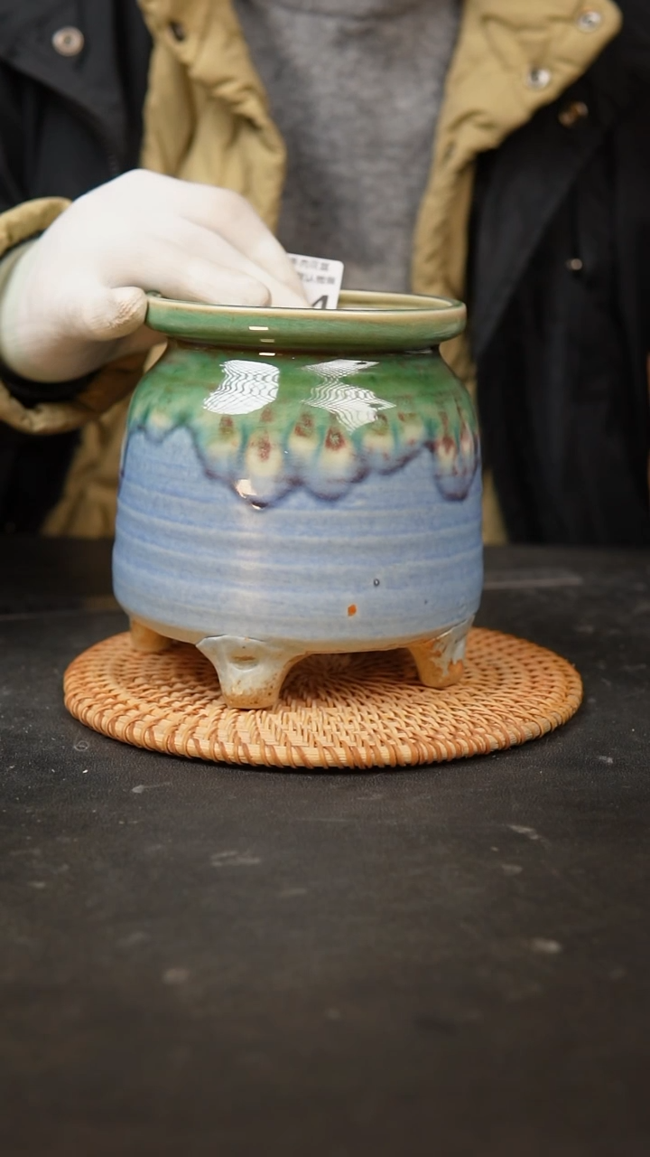 【闪购商品】瓷片044泥泥手工花盆