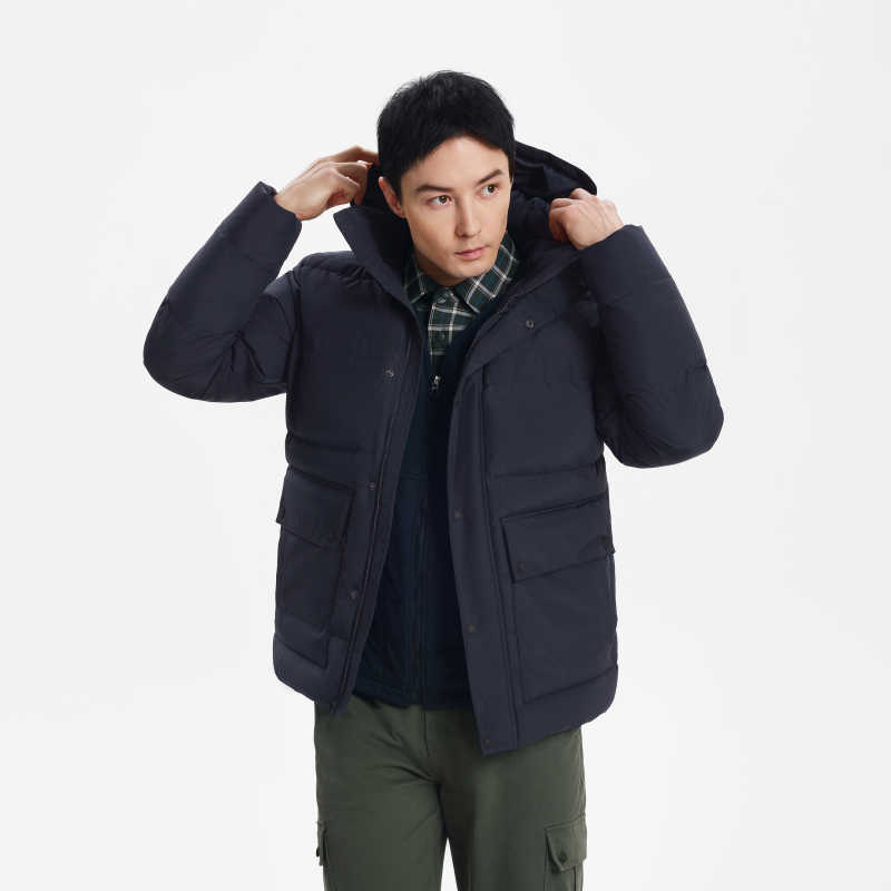 AIGLE艾高秋冬新品WS防风加厚保暖白鹅羽绒男BE47