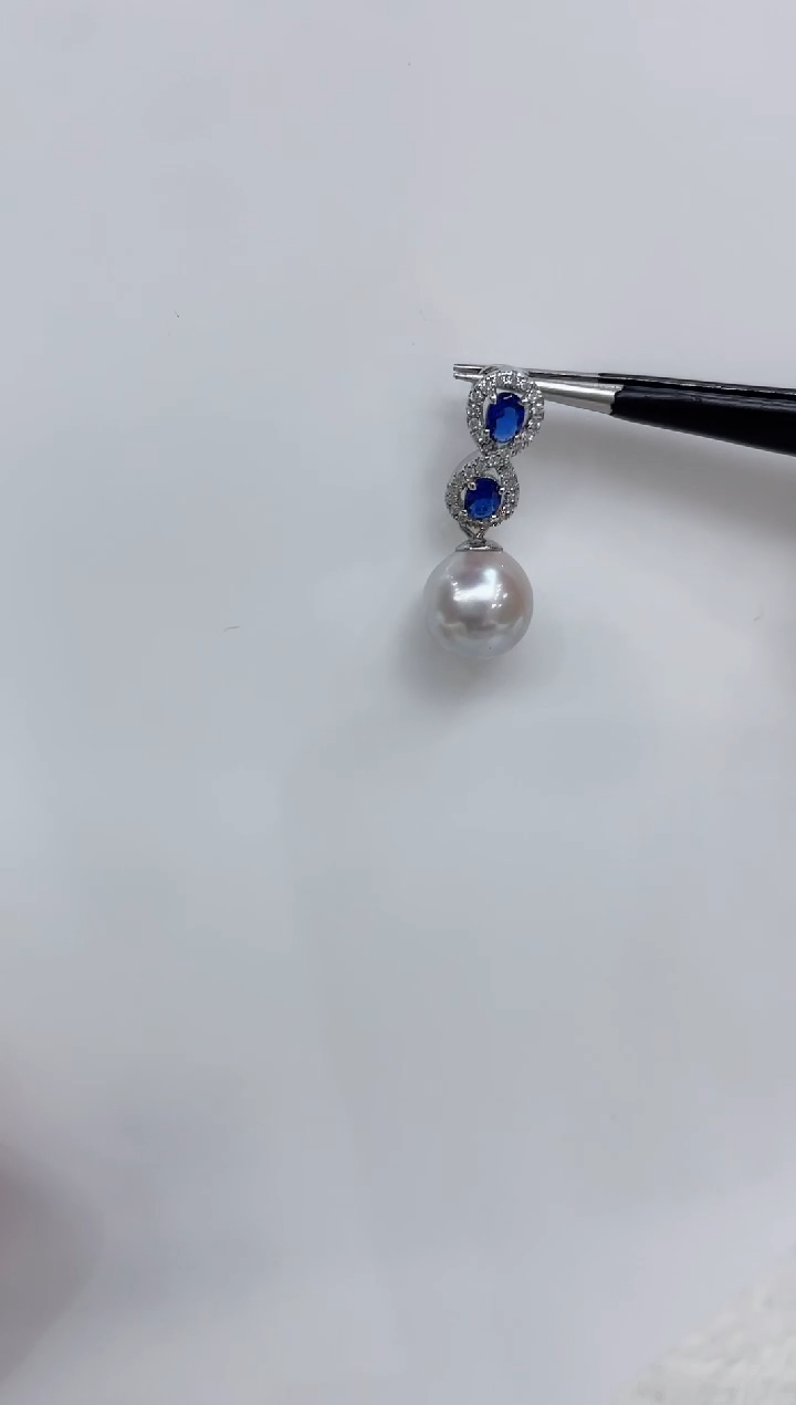 【闪购商品】海水珍珠吊坠(不含链)银S925镶嵌海水珍珠吊坠