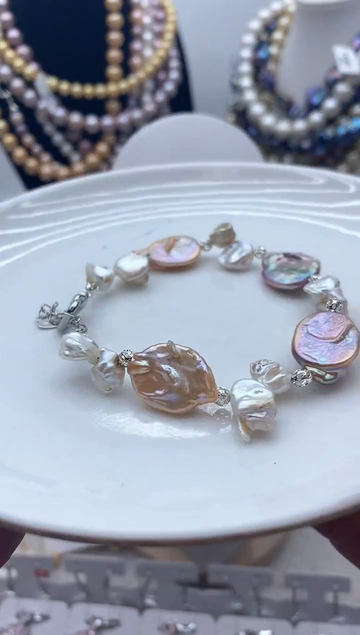 【闪购商品】淡水珍珠颈饰钛钢8