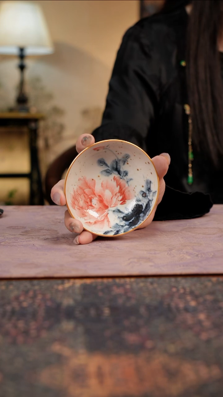 杯景德镇陶瓷杯碗柴烧多人