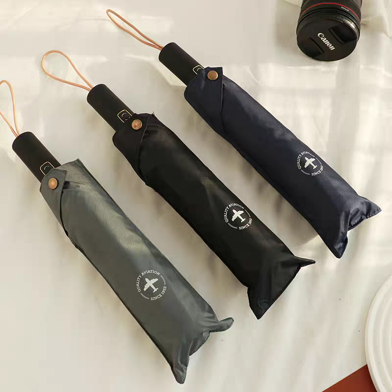 全自动十骨三折加固大抗风黑胶商务晴雨两用遮阳太阳伞男女通用伞