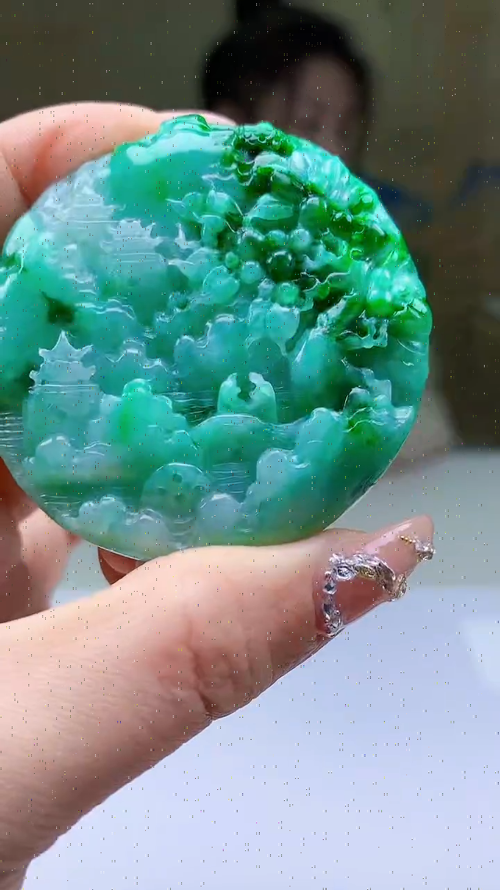 【闪购商品】定制翡翠未镶嵌4902ty-毛货挂件227