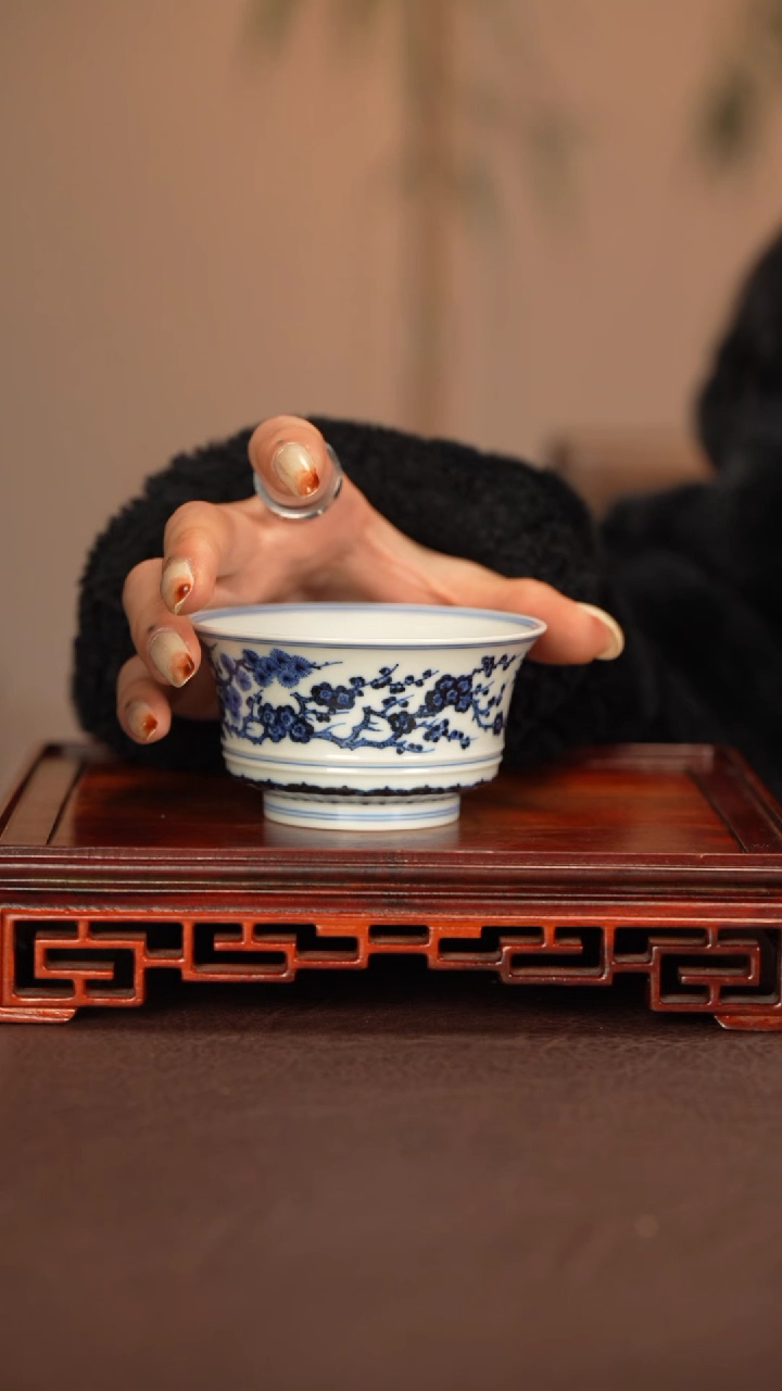 【闪购商品】杯子片云晚谷景德镇手工手绘陶瓷