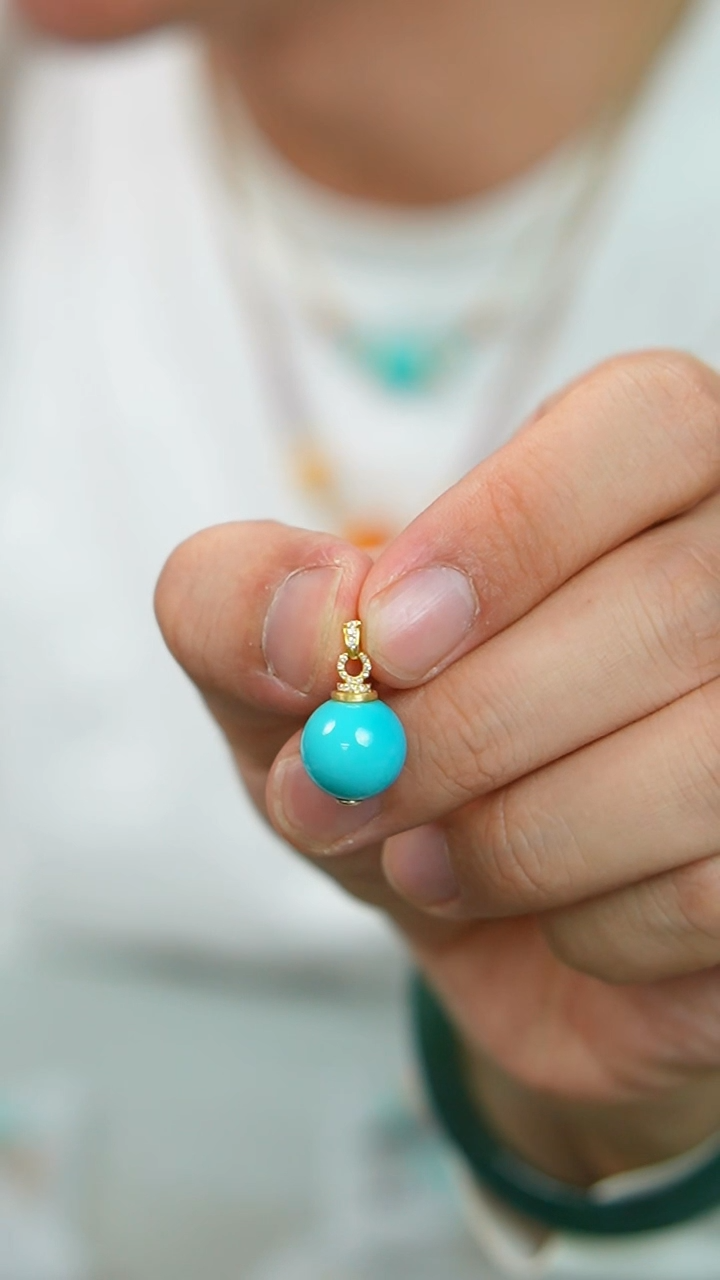 【闪购商品】绿松石颈饰18K金镶嵌高货绿松新年福利GG/1