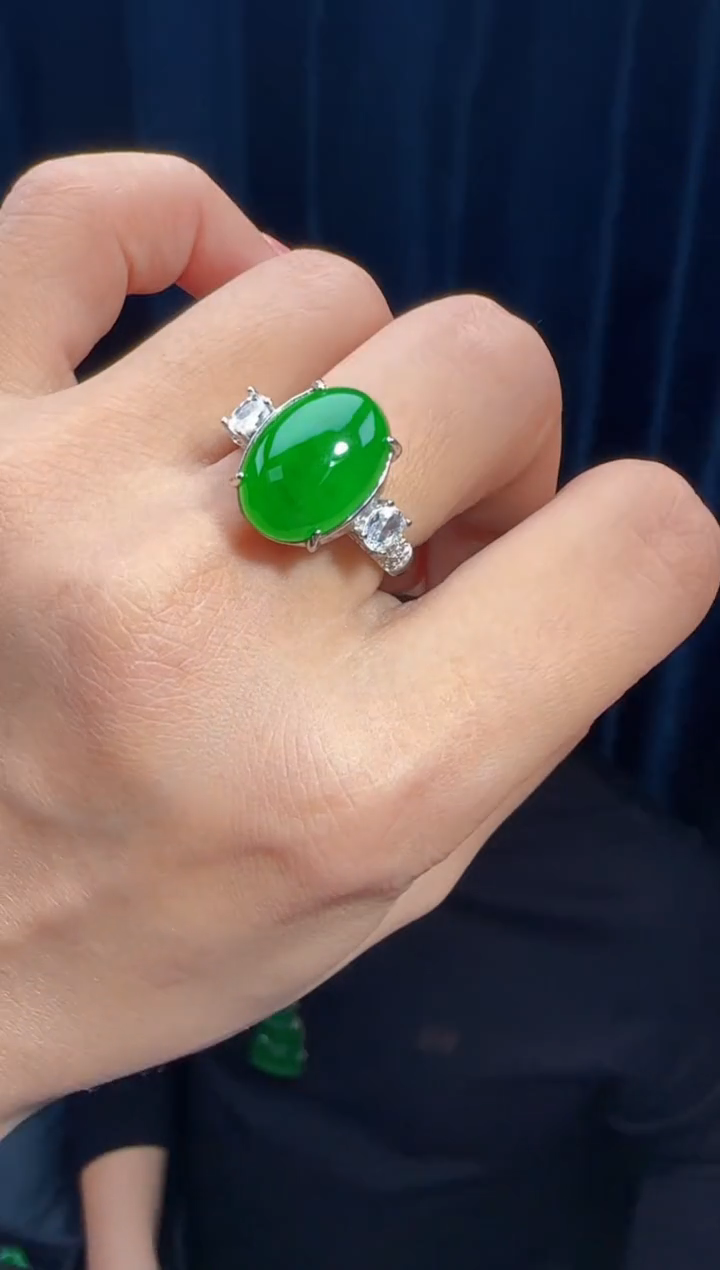 未镶嵌定制翡翠翡翠戒指25