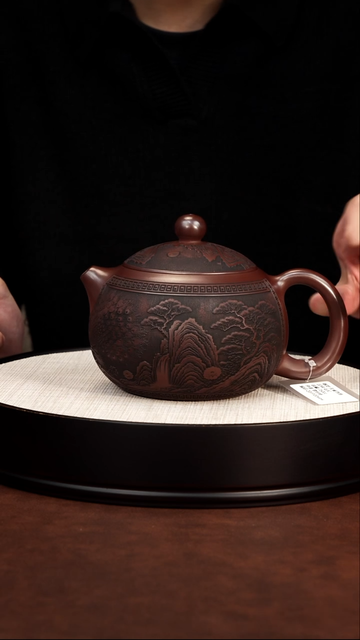 茶壶紫砂石红 孔雀西施 李恒阳