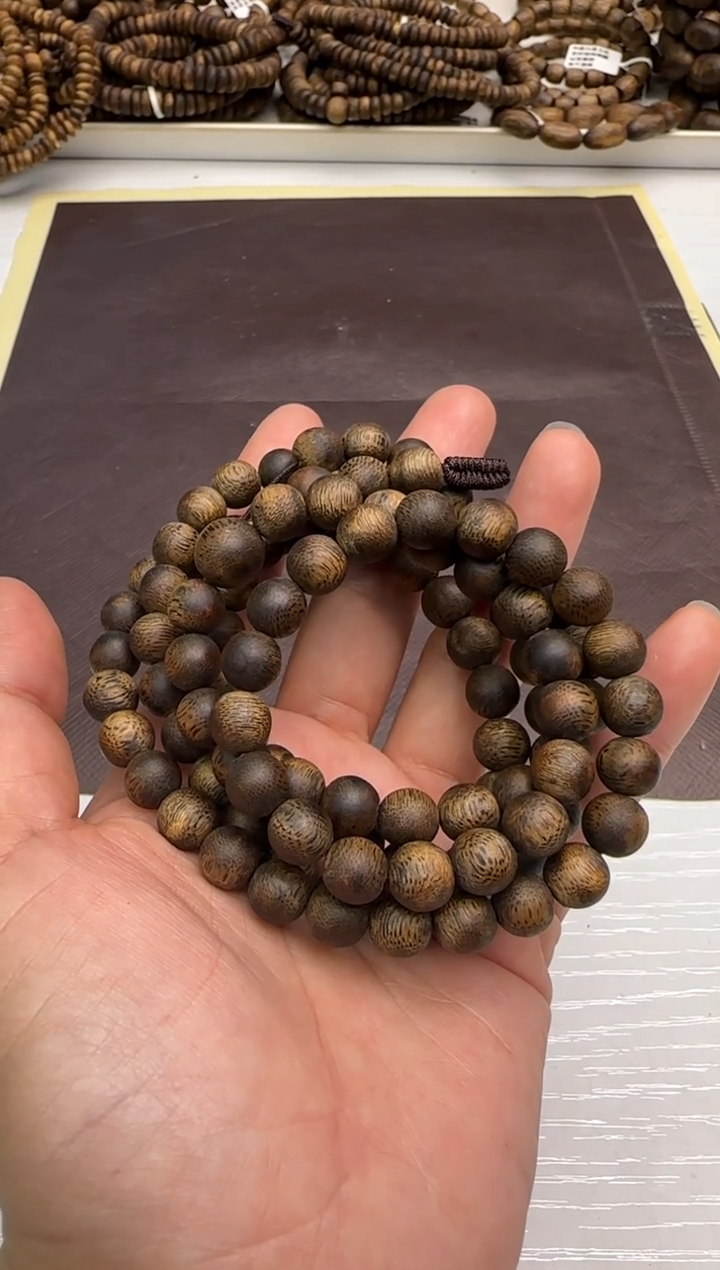 【闪购商品】沉香手串海南绿棋墨香老顶8mm108颗多样性发1