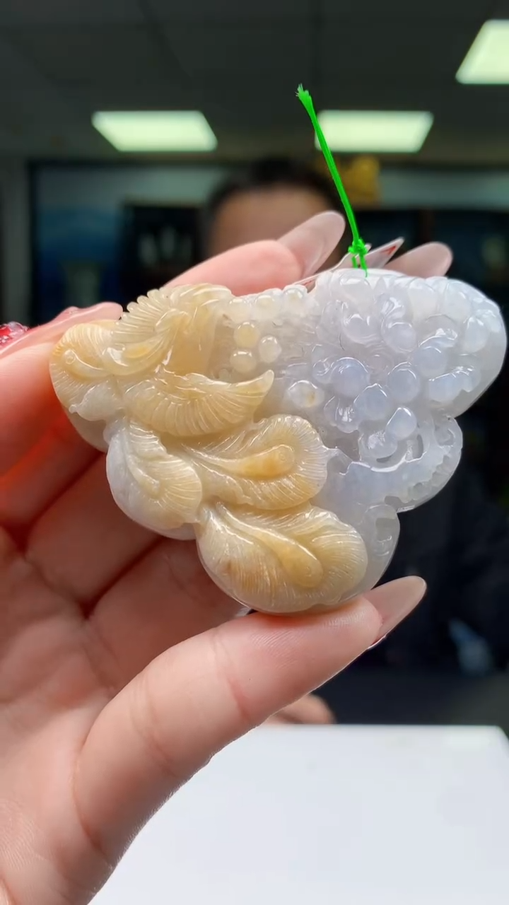 【闪购商品】定制翡翠未镶嵌1052ry-毛货挂件