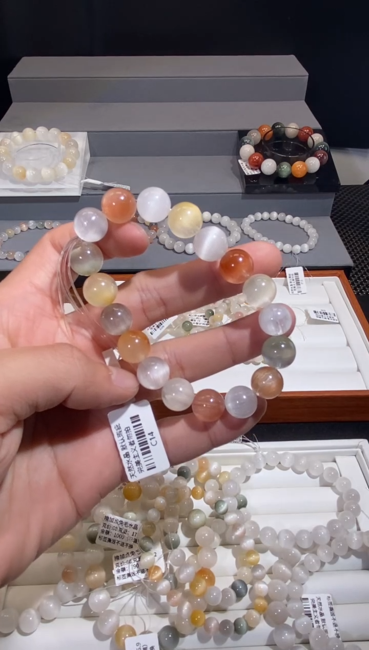 未镶嵌手串水晶6号链接 卡11咪+