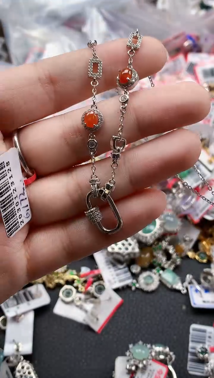 银S925镶嵌戒指翡翠天然A货缅甸翡翠