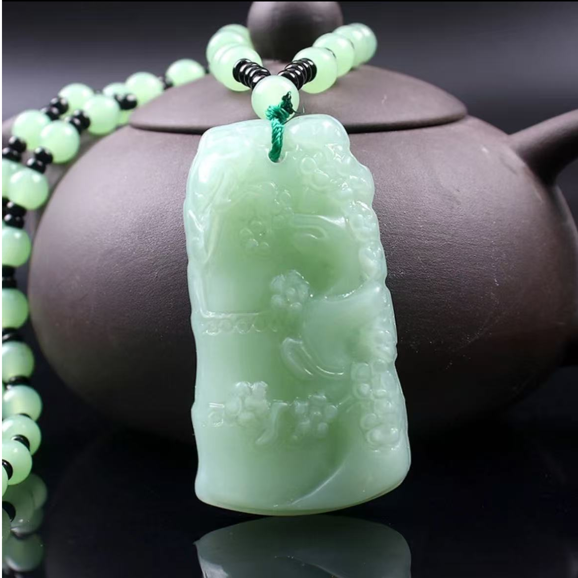 11时尚百搭浅绿色竹节吊坠