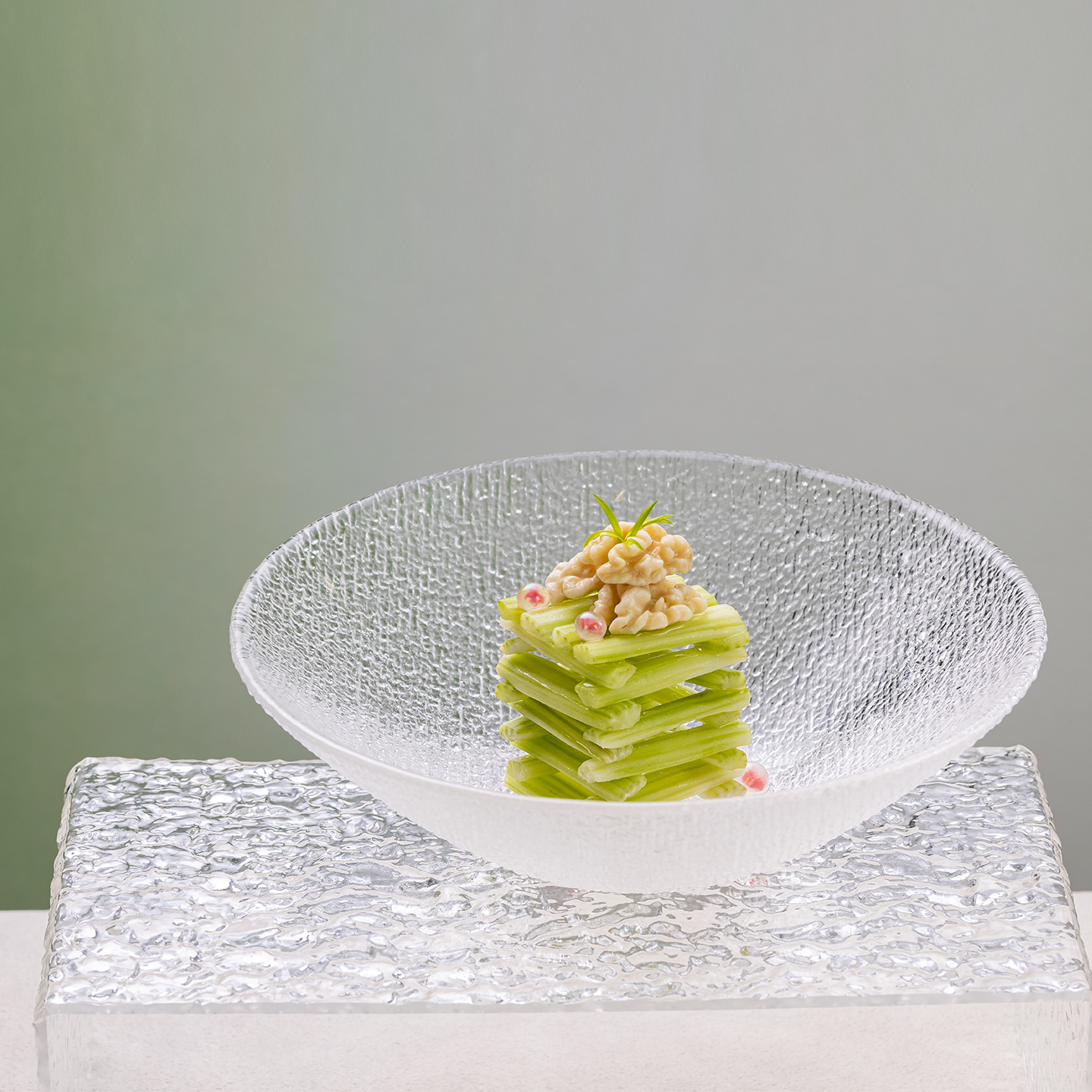 先锋匠厨创意沙拉碗玻璃碗网红餐具凉菜餐具会所餐具意境菜餐具