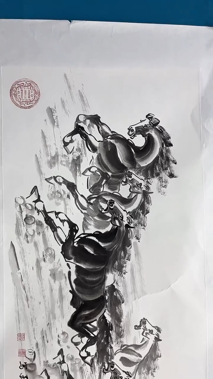 【闪购商品】绘画邓志标骏马系列9