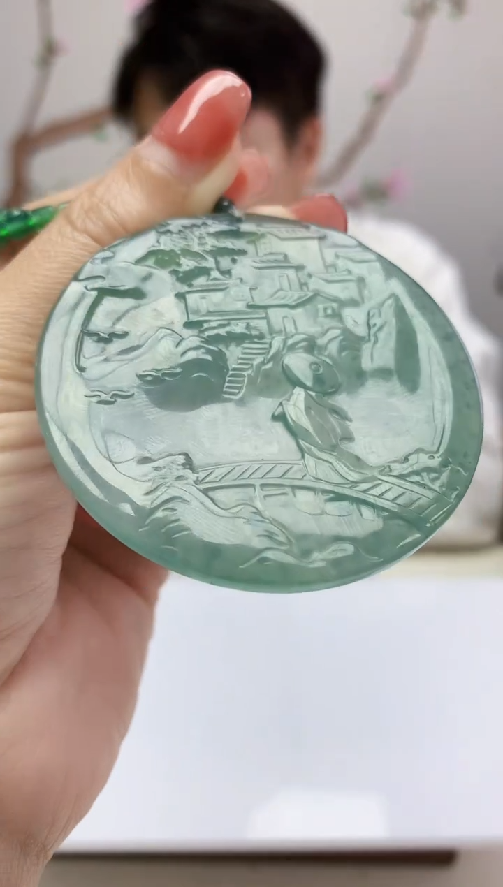 定制翡翠未镶嵌005xm-毛货挂件70赠珠链