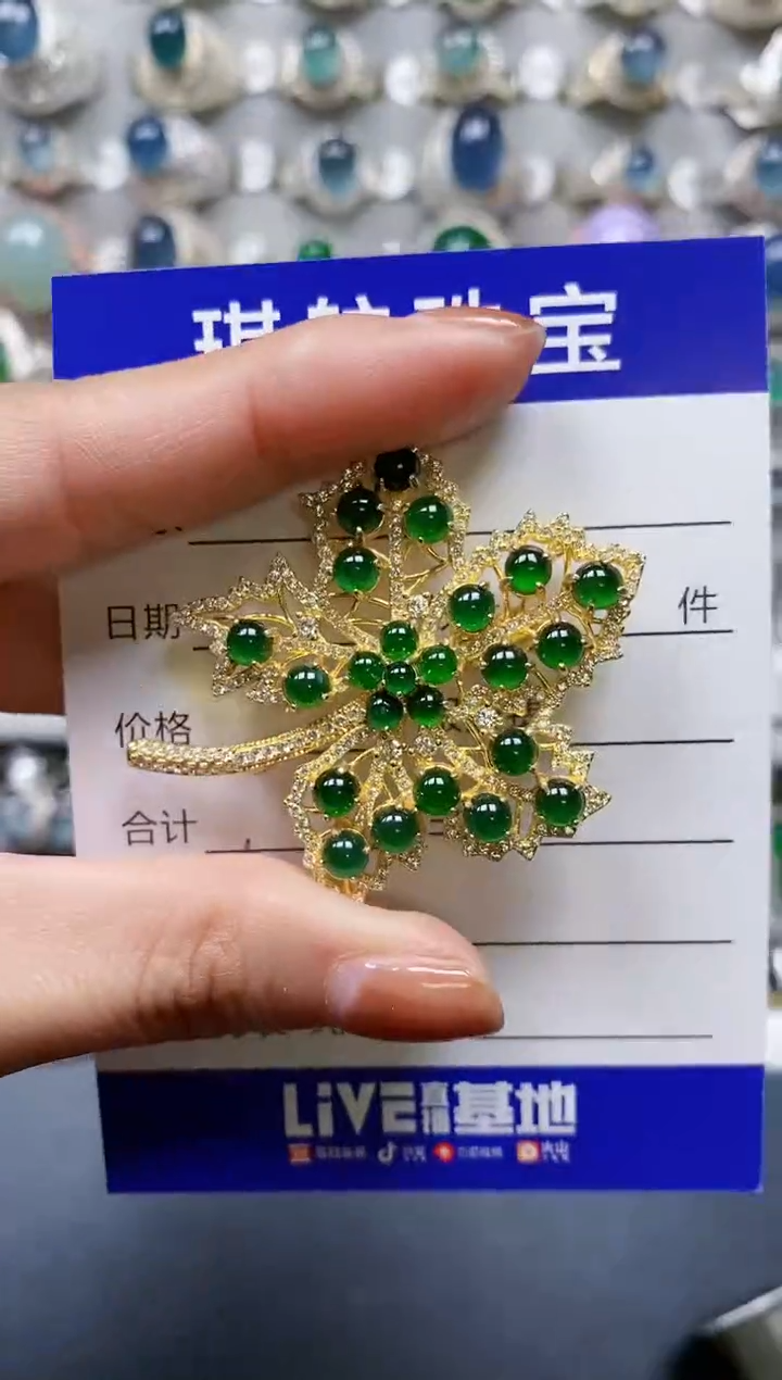 【闪购商品】翡翠颈饰银S925镶嵌0695