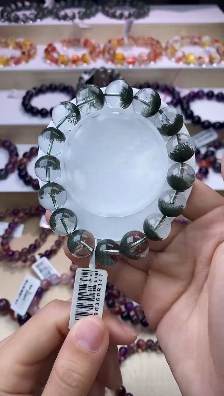 【闪购商品】水晶手链未镶嵌聚宝盆绿幽灵13m+
