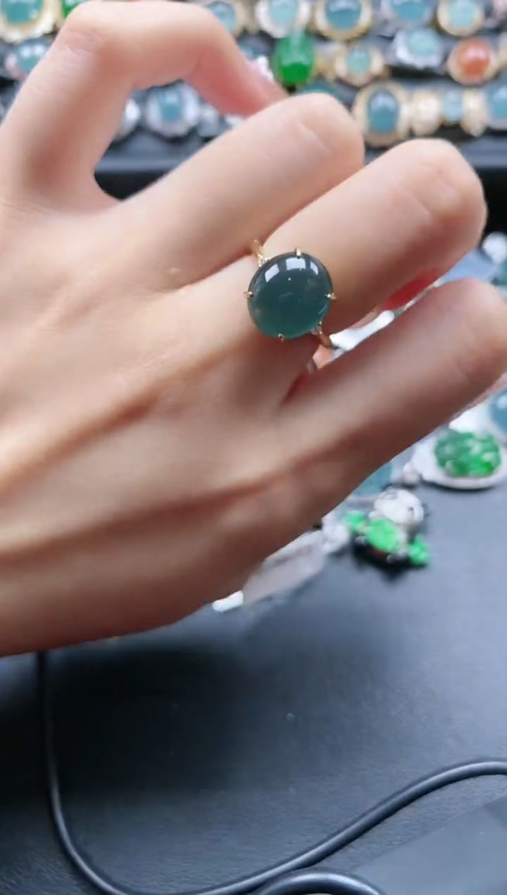【闪购商品】翡翠戒指银S925镶嵌51511