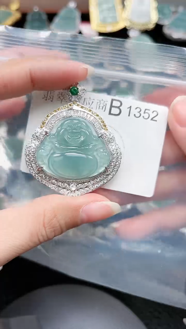 【闪购商品】翡翠颈饰未镶嵌1352赠皮绳
