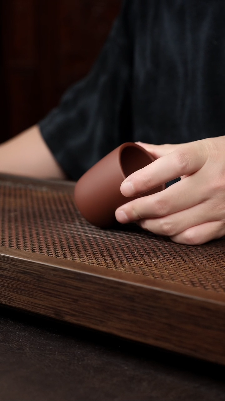 茶杯紫砂底槽清高杯