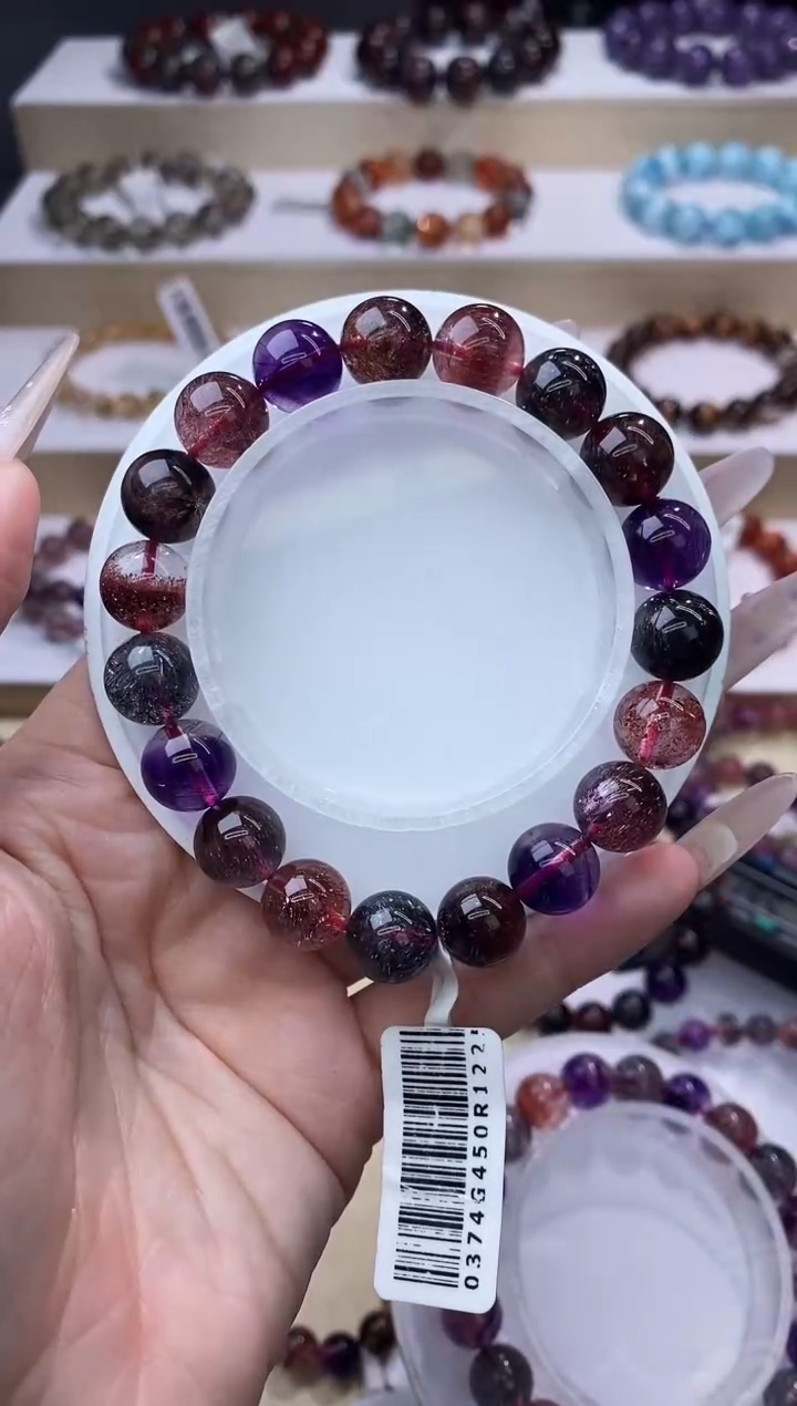 【闪购商品】水晶手链未镶嵌黑加仑超七10,m+