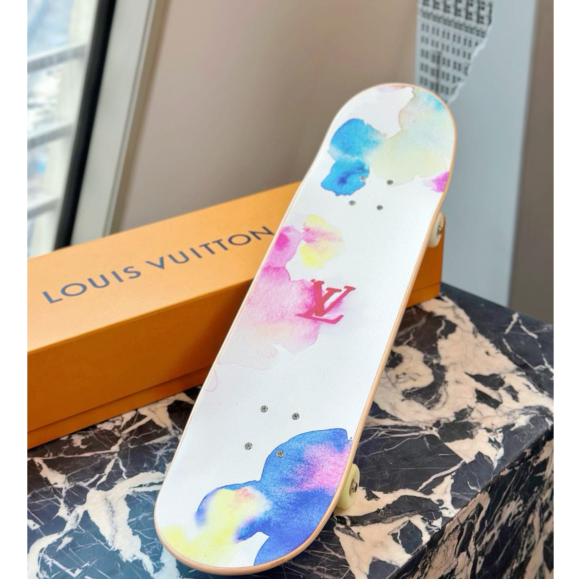 未使用 LouisVuitton/路易威登 老佛爷 晕染印花渐变 滑板