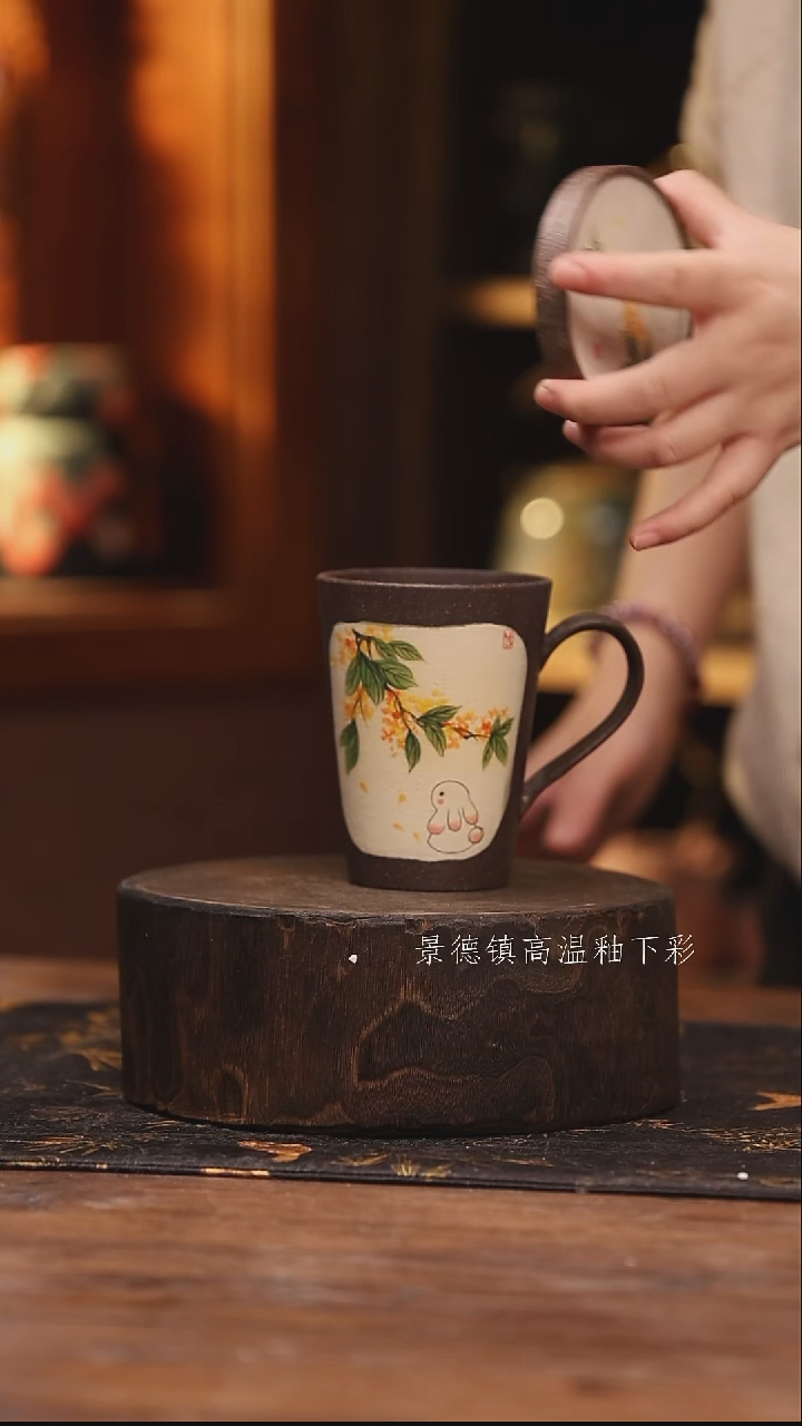 陶瓷景德镇高温釉下手绘陶瓷@L502@