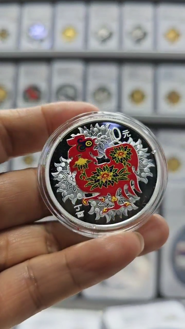 【闪购商品】纯银2017年彩银鸡 有证无盒