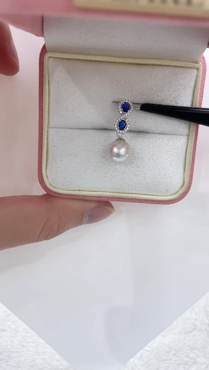 【闪购商品】海水珍珠吊坠(不含链)银S925镶嵌海水珍珠吊坠