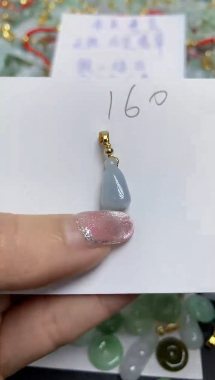 【闪购商品】翡翠颈饰合金天然翡翠A货