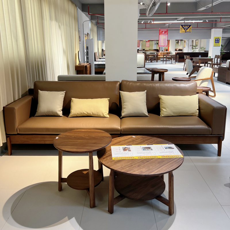 PZ-310#黑胡桃木冬夏两用沙发