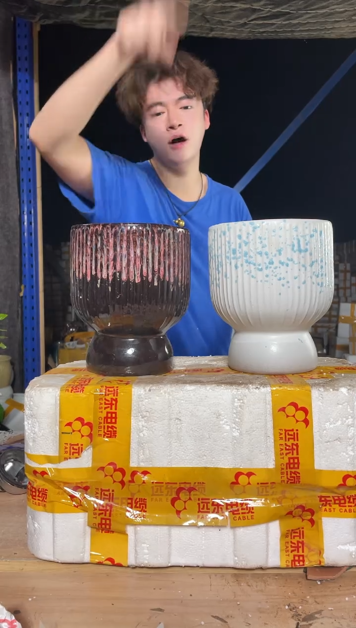 紫砂花盆宜兴紫砂粗陶花盆18*22