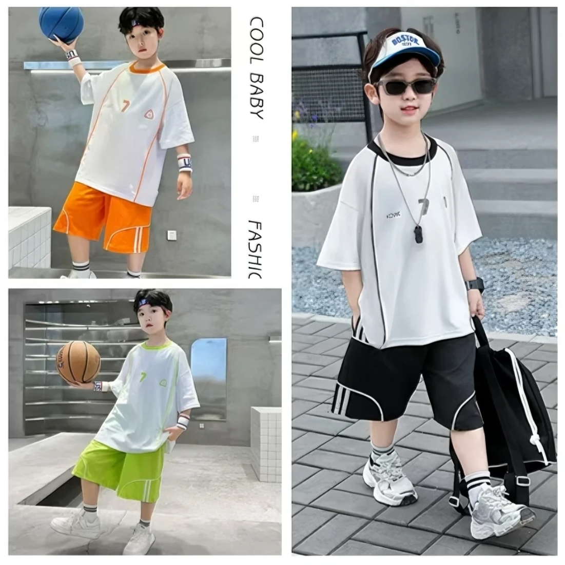 【清凉夏日】儿童夏季新款球服速干衣套装中大童篮球服套装