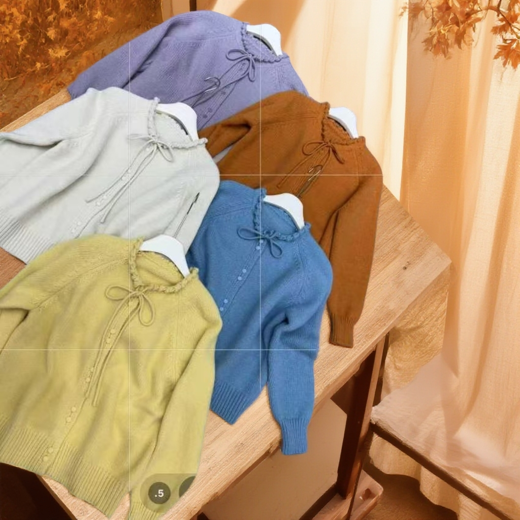 圆领新款长袖针织衫女装时尚显瘦气质秋冬