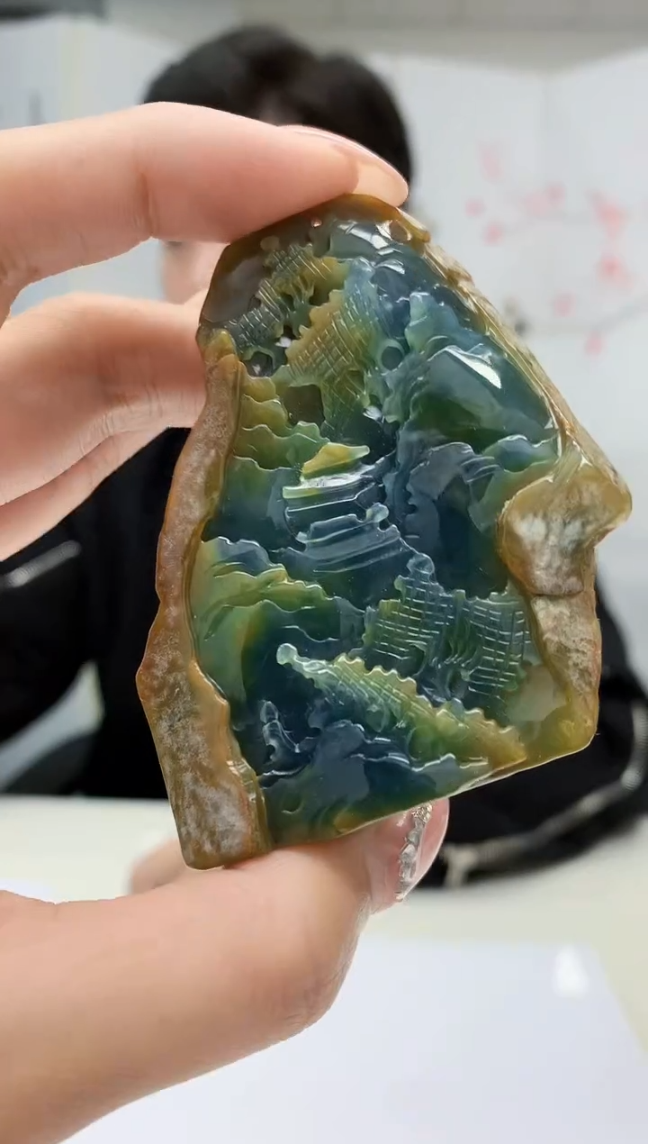 【闪购商品】定制翡翠未镶嵌4917MM-毛货挂件67