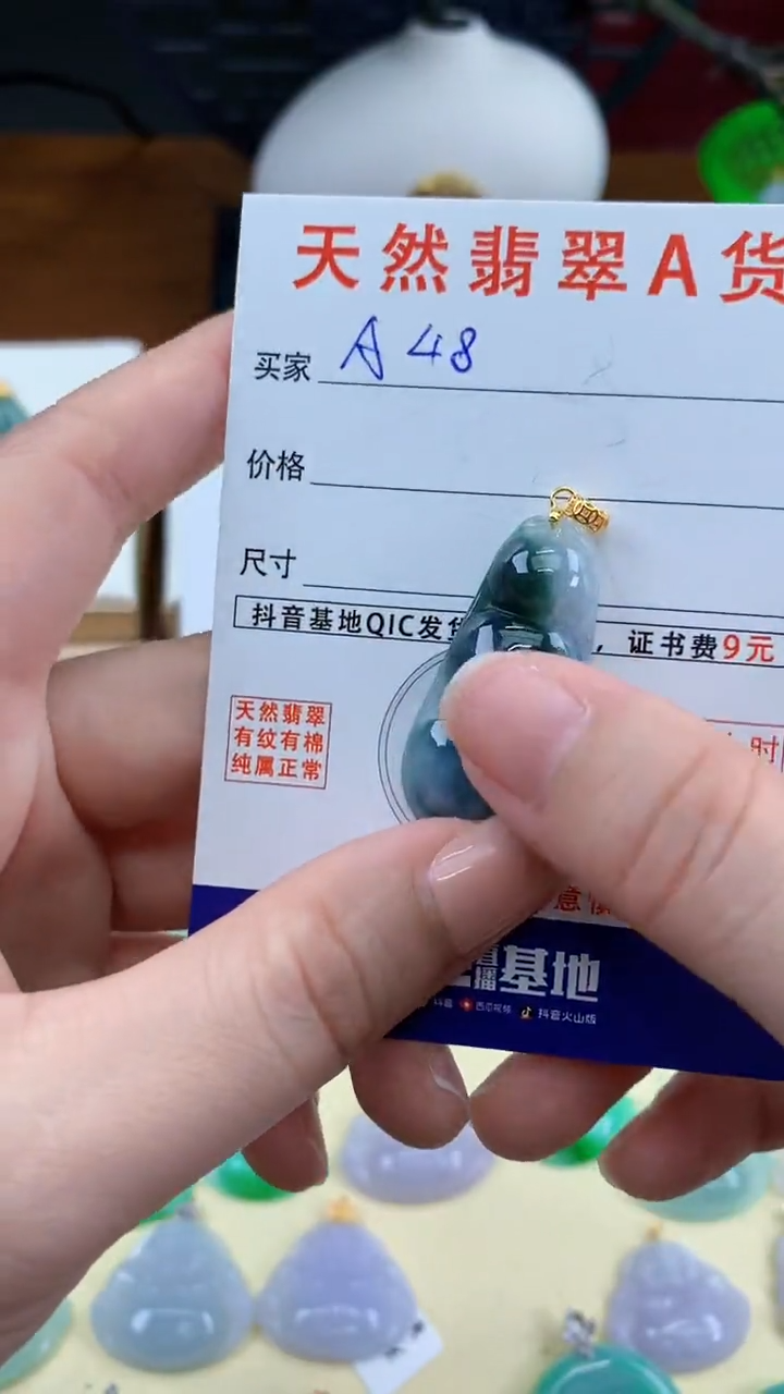 颈饰未镶嵌翡翠天然A货翡翠挂件