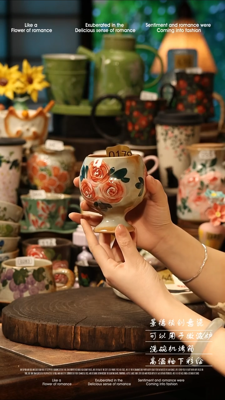 陶瓷景德镇高温釉下彩手工手绘款式@A0179@