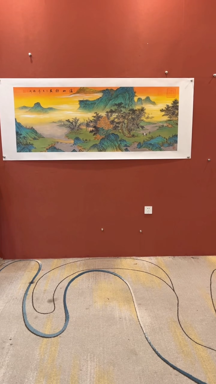 国画谢瑞新老师作品 溪山访友