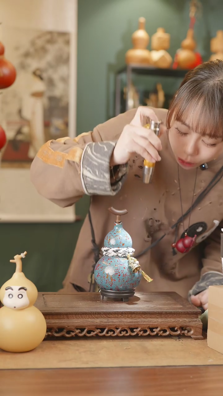 【闪购商品】280号精品天然大漆工艺防渗内胆酒葫芦~