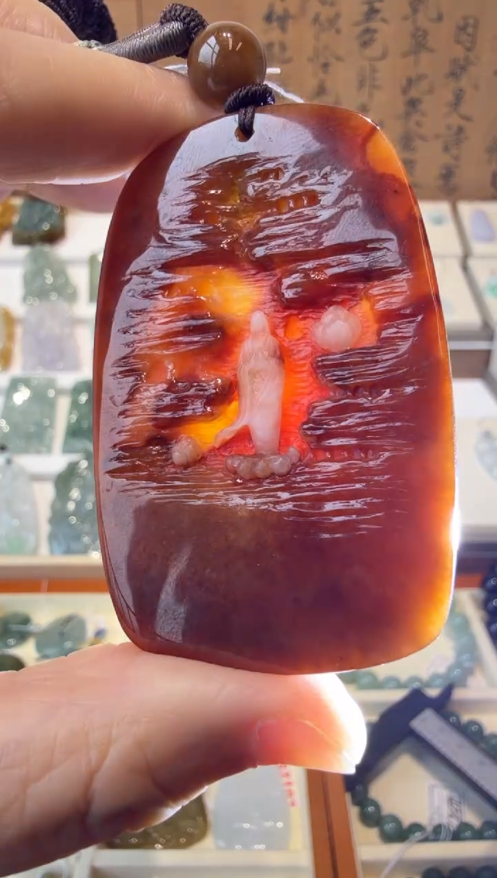 翡翠挂件未镶嵌A货翡翠多样性孤品