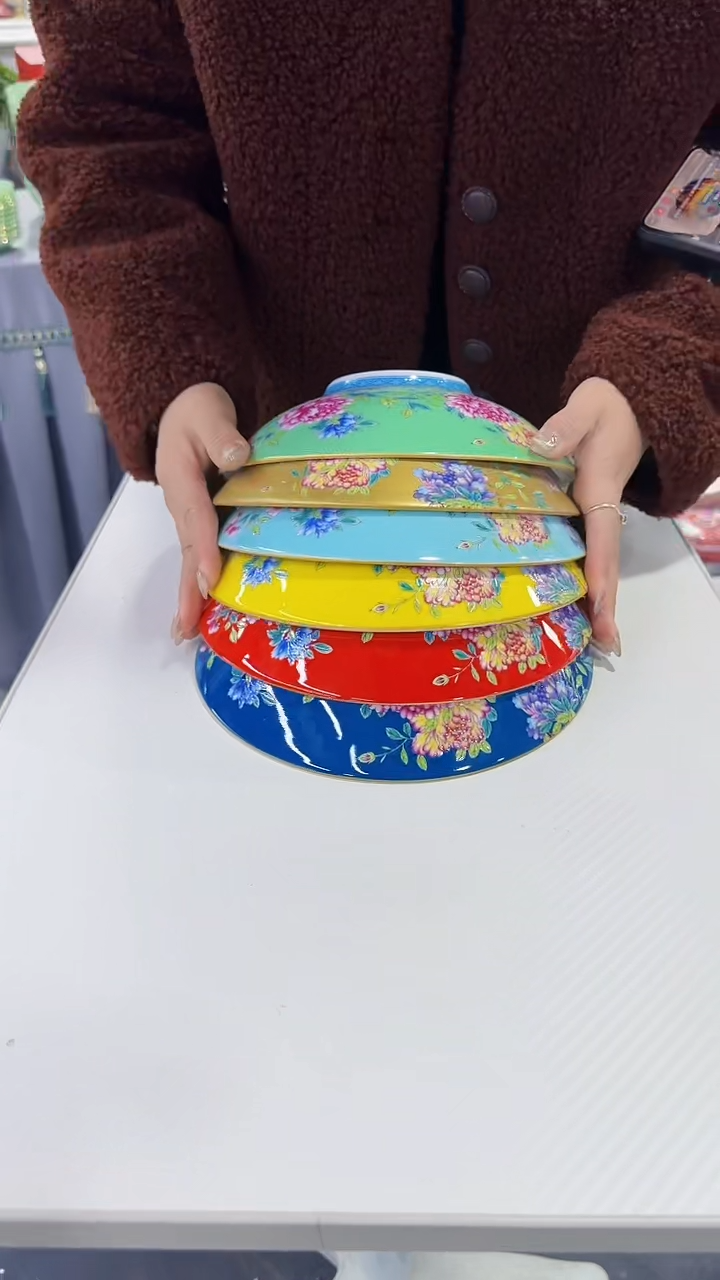 【闪购商品】瓷片景德镇元宝盘6个混色