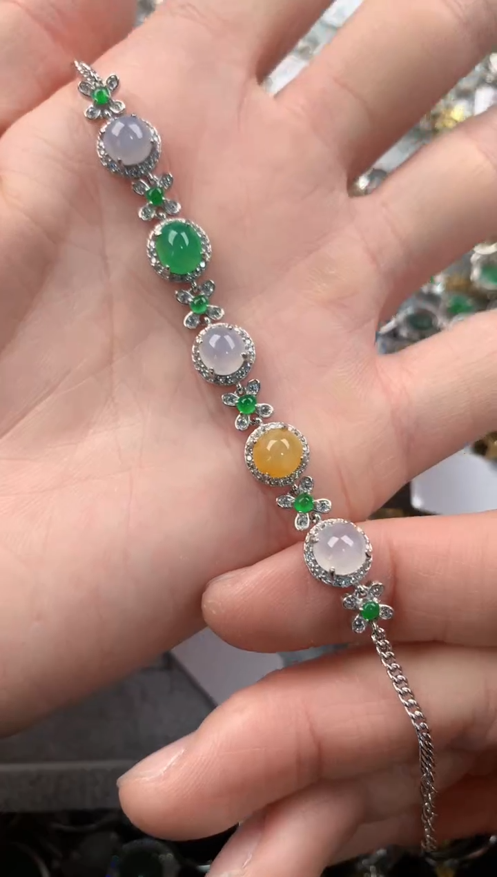 银S925镶嵌戒指翡翠333   4