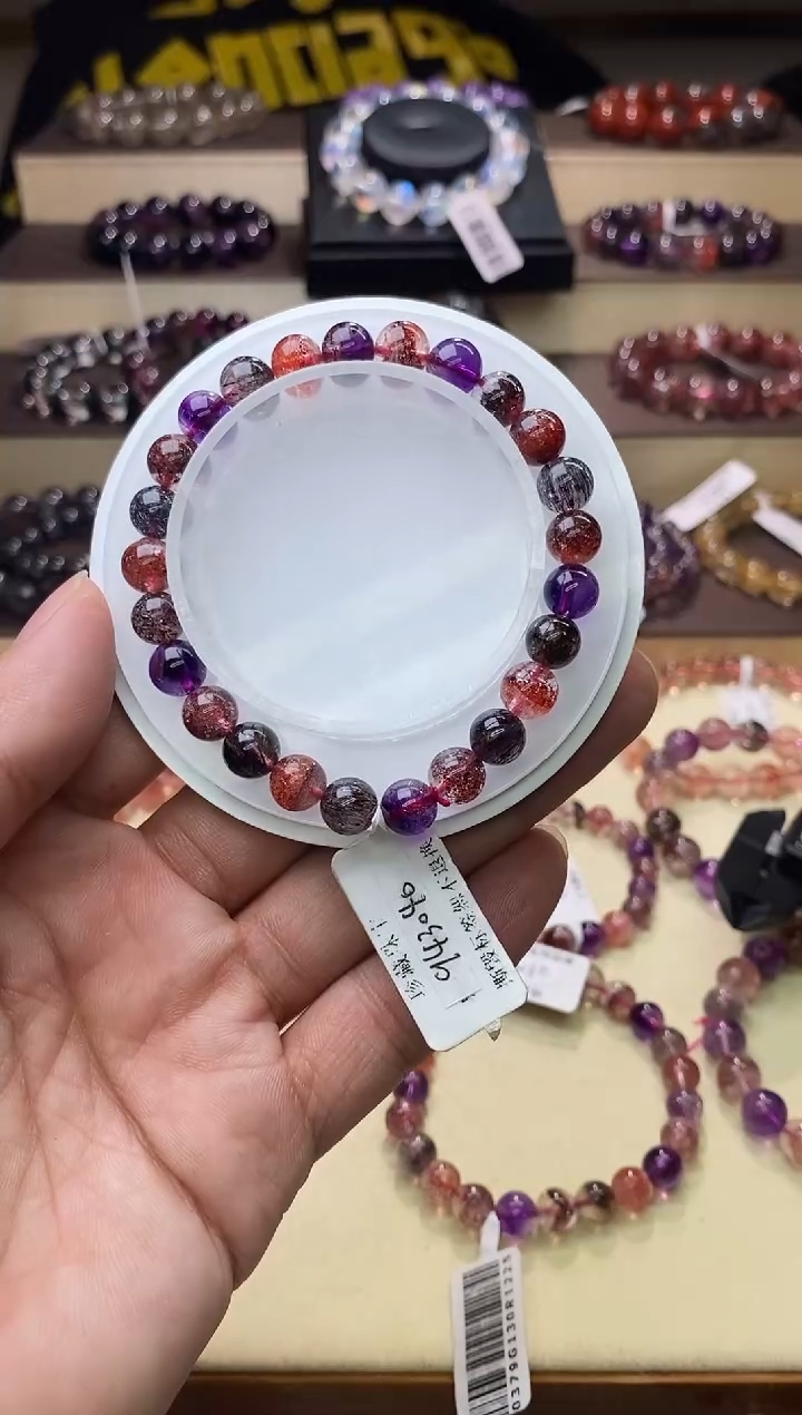 【闪购商品】水晶手链未镶嵌黑加仑超七单圈7m+