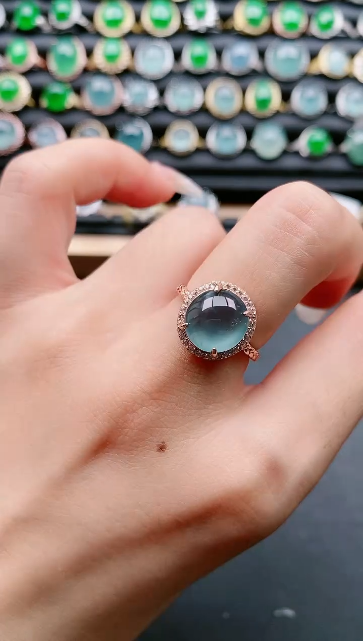 【闪购商品】翡翠戒指银S925镶嵌11111