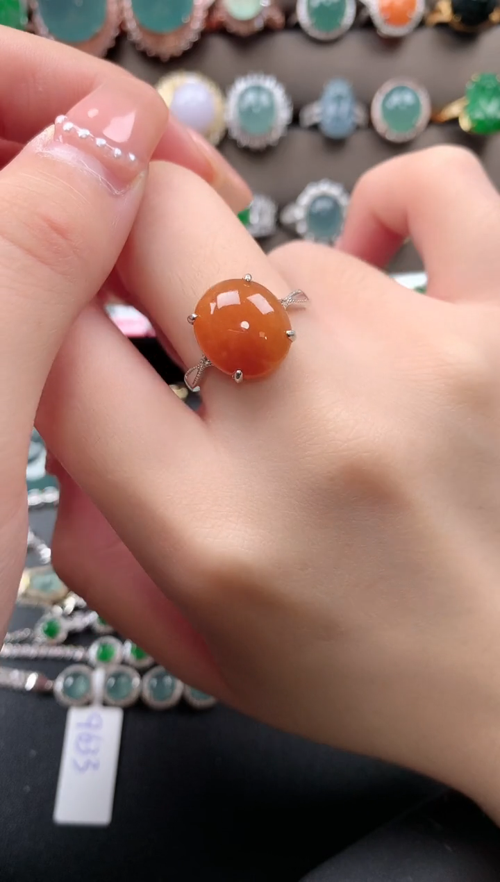 【闪购商品】翡翠戒指银S925镶嵌51241