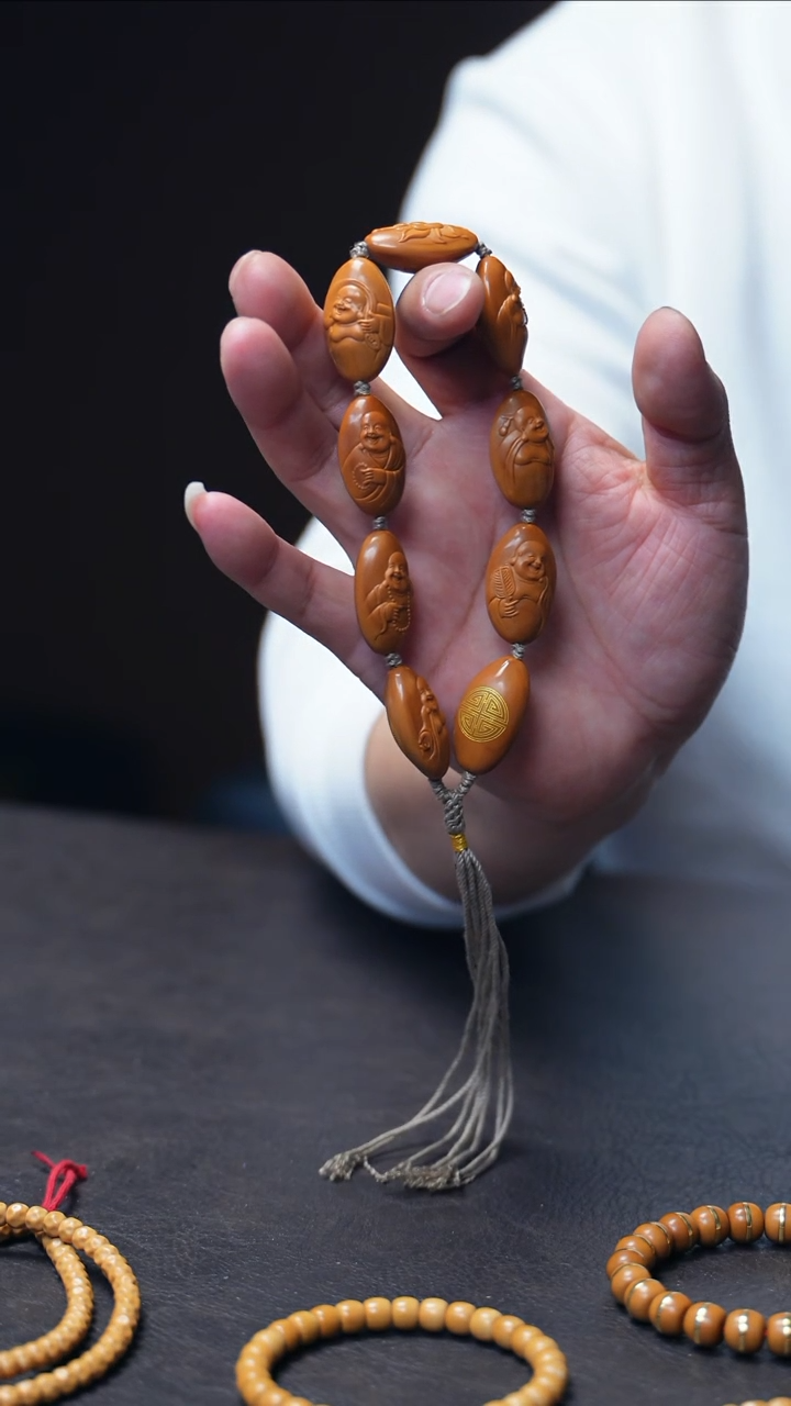 【闪购商品】橄榄核手串/手链两花自在+弥勒手串