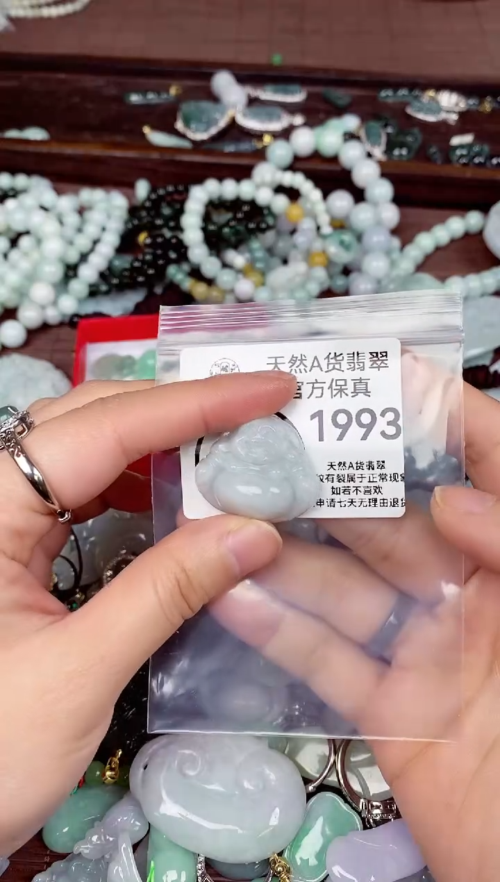 【闪购商品】翡翠颈饰未镶嵌天然A货翡翠1993