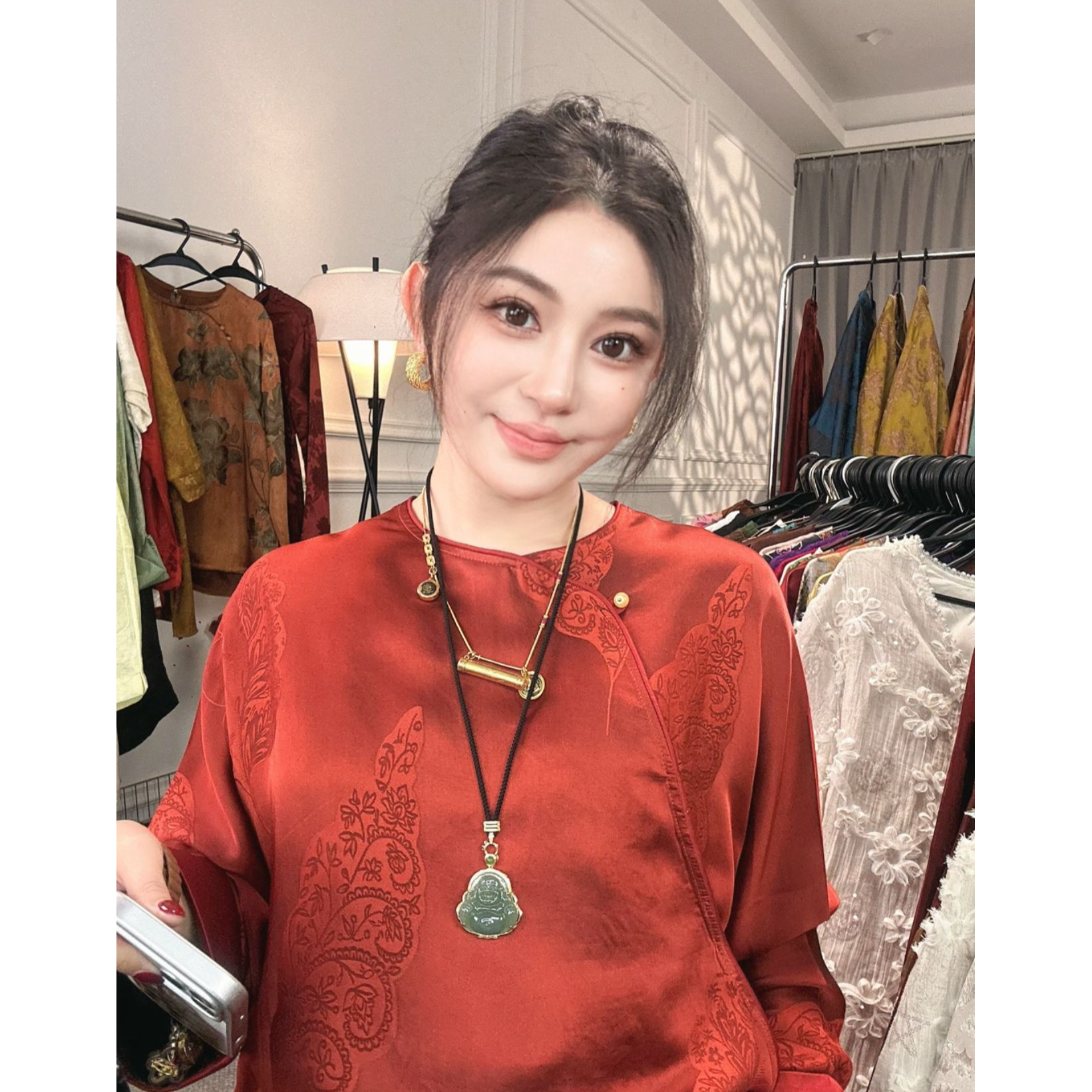 【元旦】新中式国风长袖上衣高级时尚百搭气质显瘦